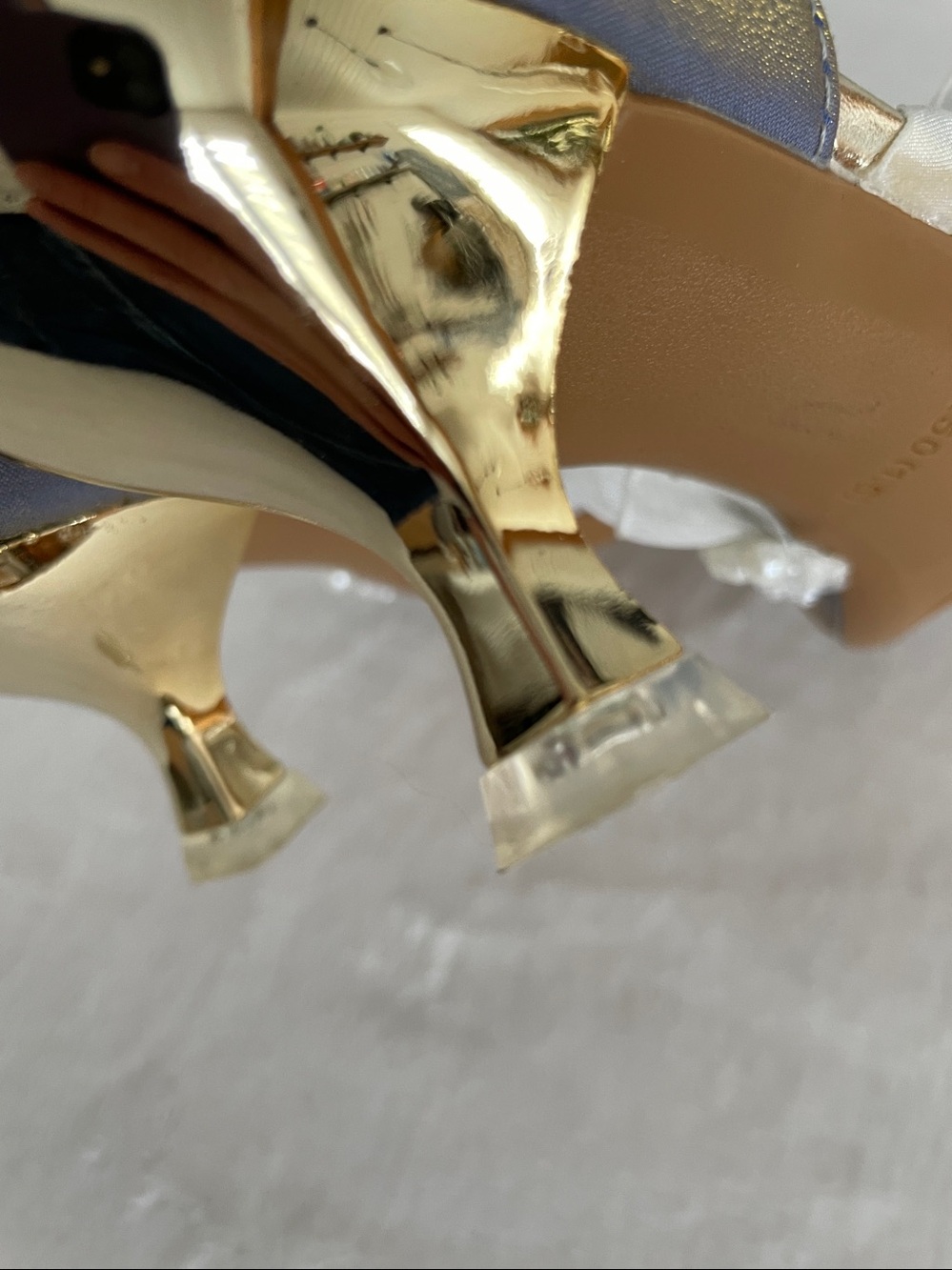 Elegant Blue Satin Pearl &
Ruffle Kitten Heel
D'Orsay Pumps Women's
Size 8.5 - Picture 16 of 17